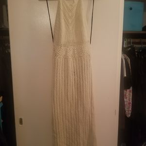Sheer Crochet Midi Dress